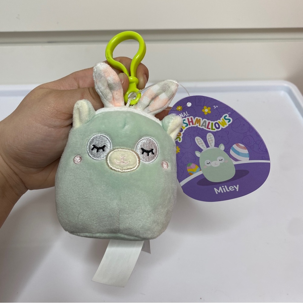 Squishmallow Miley the Llama with Bunny Ears Clip